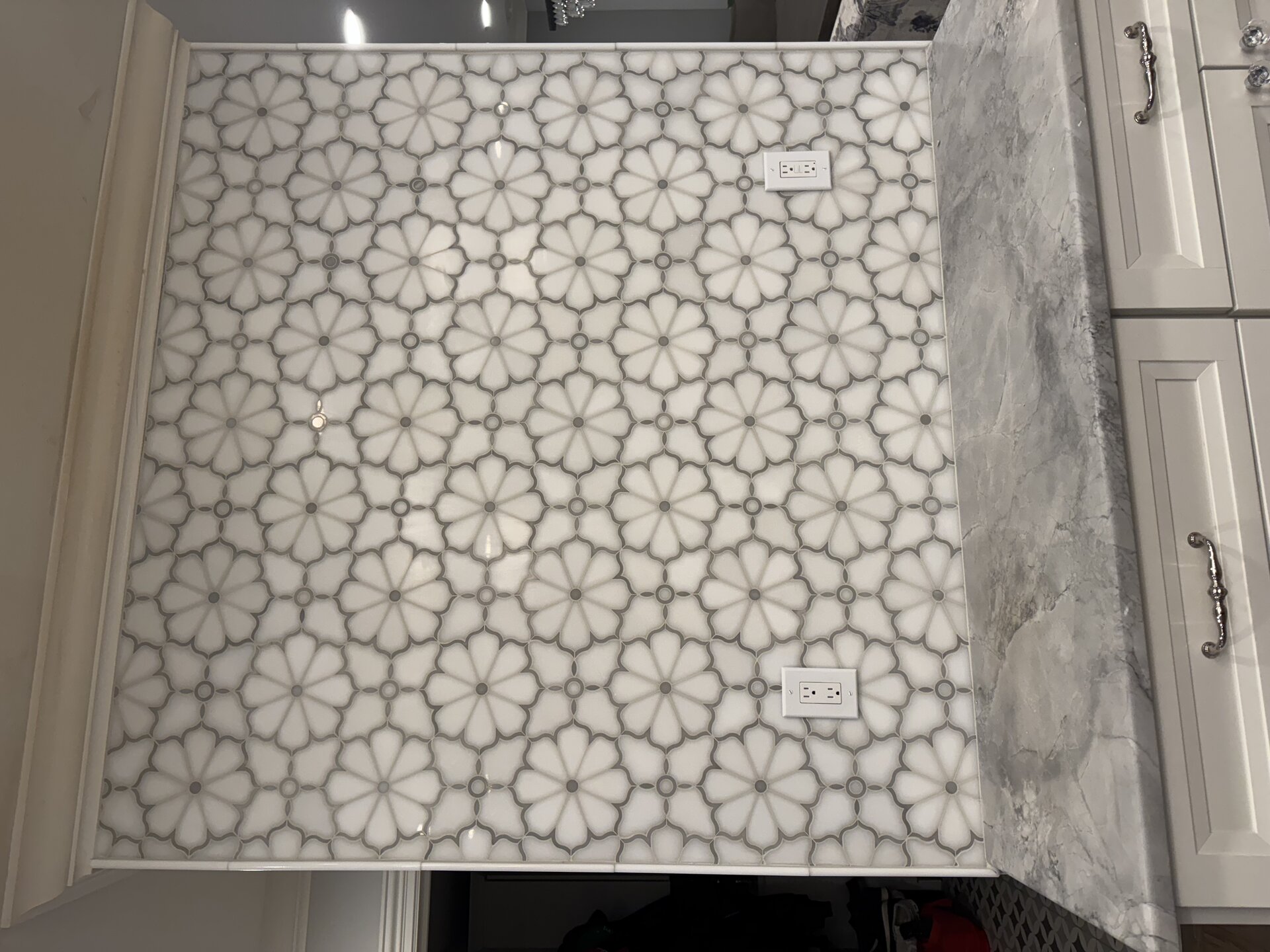 Floral Mosaic Backsplash